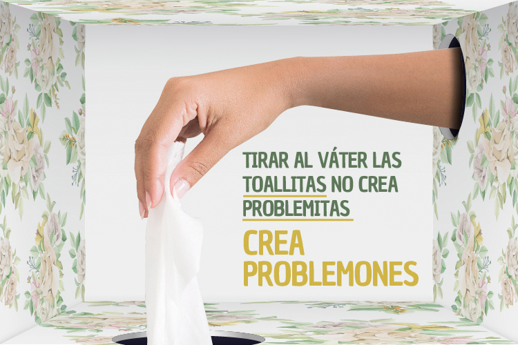 Tirar al váter toallitas no crea problemitas, crea problemones